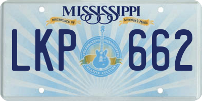 MS license plate LKP662