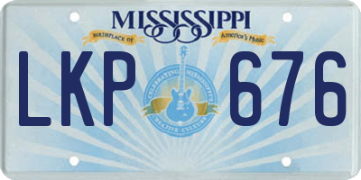MS license plate LKP676