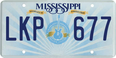 MS license plate LKP677