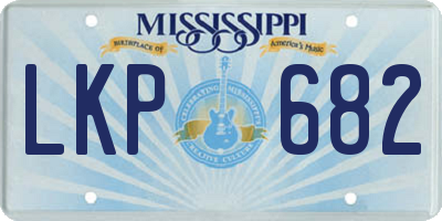 MS license plate LKP682