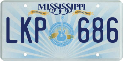 MS license plate LKP686