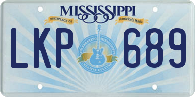MS license plate LKP689