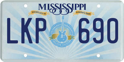 MS license plate LKP690