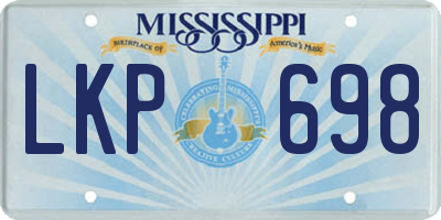 MS license plate LKP698