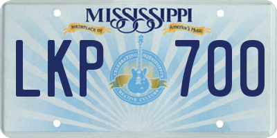 MS license plate LKP700