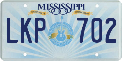MS license plate LKP702