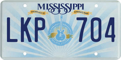 MS license plate LKP704