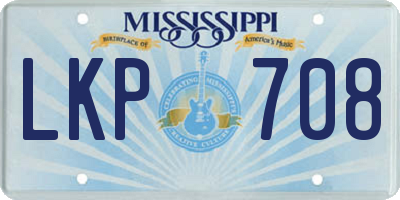 MS license plate LKP708