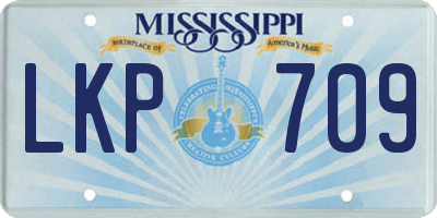 MS license plate LKP709