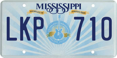MS license plate LKP710