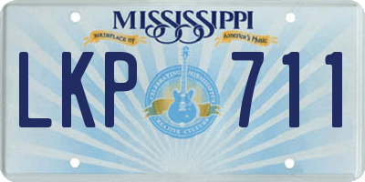 MS license plate LKP711
