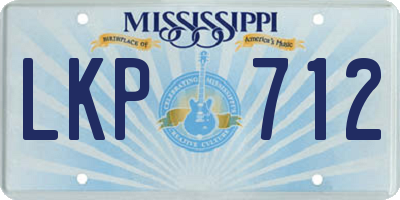MS license plate LKP712