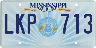 MS license plate LKP713
