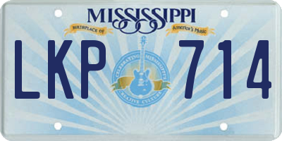 MS license plate LKP714