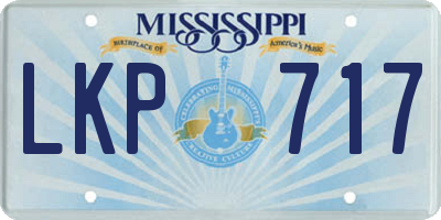 MS license plate LKP717