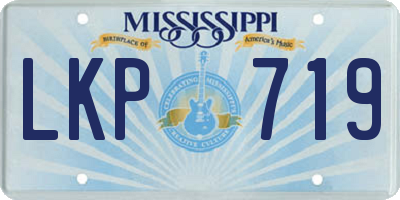 MS license plate LKP719