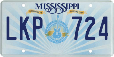 MS license plate LKP724