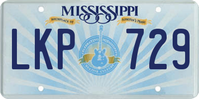MS license plate LKP729