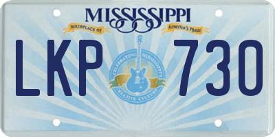MS license plate LKP730