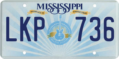 MS license plate LKP736