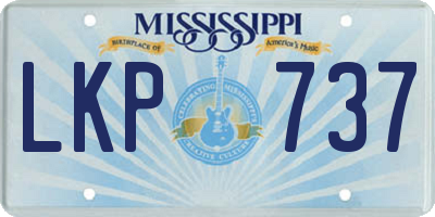 MS license plate LKP737
