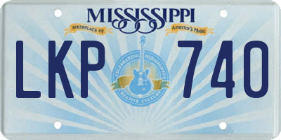 MS license plate LKP740