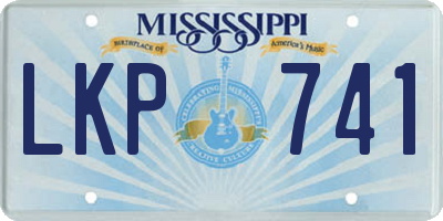 MS license plate LKP741