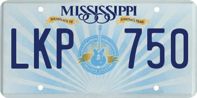 MS license plate LKP750