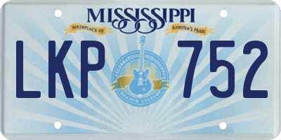 MS license plate LKP752