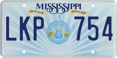 MS license plate LKP754