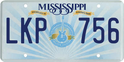 MS license plate LKP756