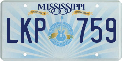 MS license plate LKP759