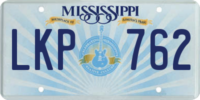 MS license plate LKP762