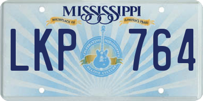 MS license plate LKP764