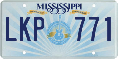 MS license plate LKP771