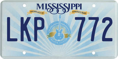 MS license plate LKP772