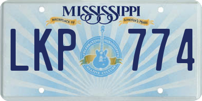 MS license plate LKP774