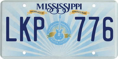 MS license plate LKP776