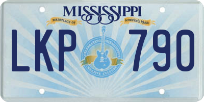 MS license plate LKP790
