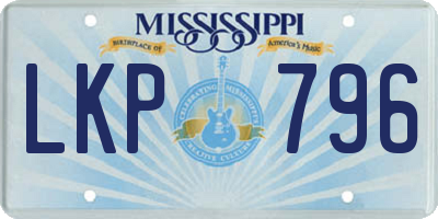 MS license plate LKP796