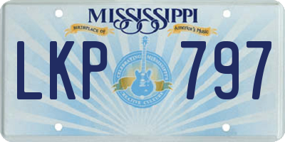 MS license plate LKP797