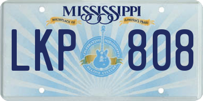 MS license plate LKP808