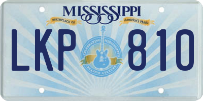 MS license plate LKP810