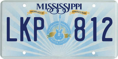 MS license plate LKP812