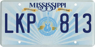 MS license plate LKP813
