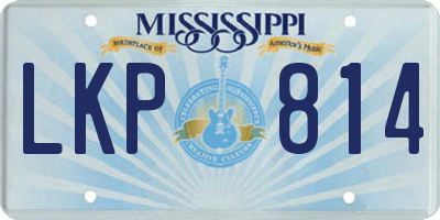 MS license plate LKP814