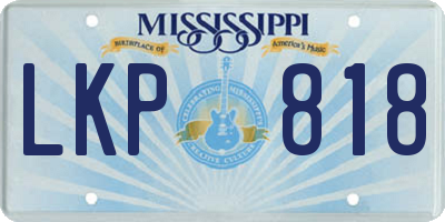 MS license plate LKP818