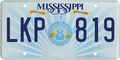 MS license plate LKP819