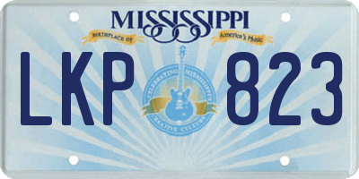 MS license plate LKP823