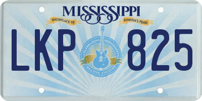 MS license plate LKP825